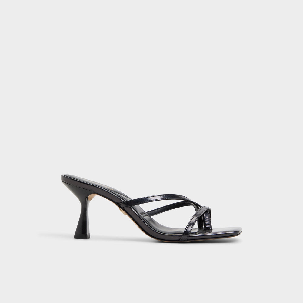 Black Calypsa Black Women's Animal Prints - Strappy heeled sandal, Block heel | Aldo