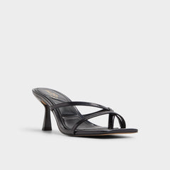Black Calypsa Black Women's Animal Prints - Strappy heeled sandal, Block heel | Aldo