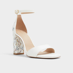 White Multi Enaegyn White Multi Women's Strappy sandals - Strappy heeled sandal, Block heel | Aldo