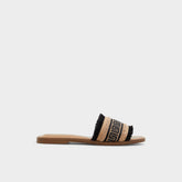 Open Black Nalani Open Black Women's Flats - Slide sandal | Aldo