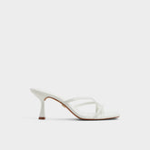 White Calypsa White Women's Heeled mules - Strappy heeled sandal, Block heel | Aldo