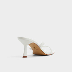 White Calypsa White Women's Heeled mules - Strappy heeled sandal, Block heel | Aldo