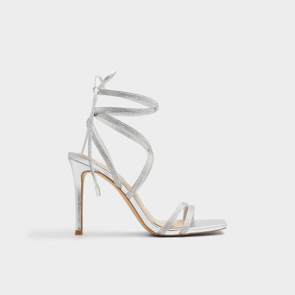 Silver Phaedra in Silver - Strappy stiletto sandal | Aldo