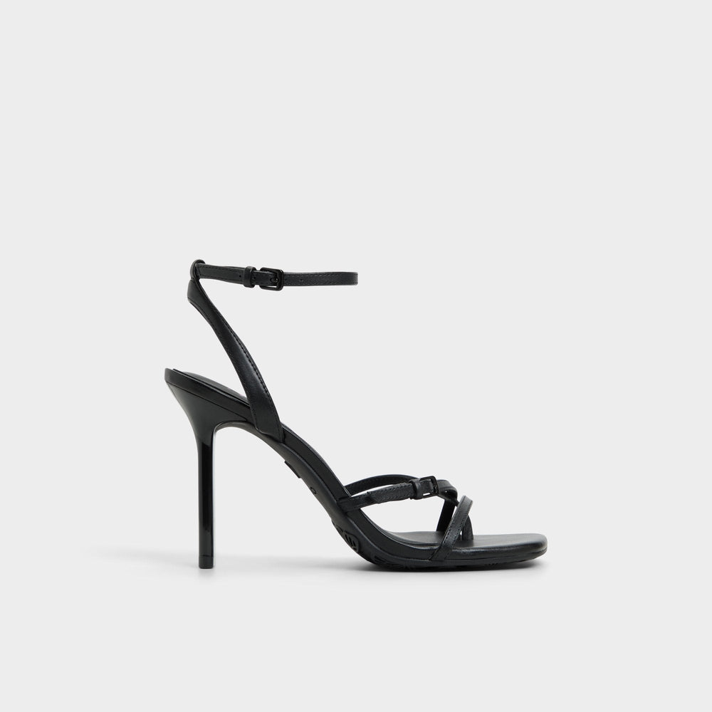 Black Conney Black Women's Heeled sandals - Strappy heeled sandal, Stiletto heel | Aldo