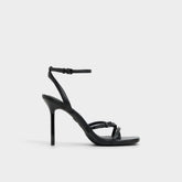 Black Conney Black Women's Heeled sandals - Strappy heeled sandal, Stiletto heel | Aldo