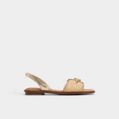Gold Goassi Gold Women's Iridescent metallics - Flat sandal | Aldo