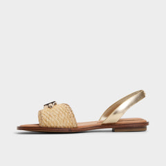 Gold Goassi Gold Women's Iridescent metallics - Flat sandal | Aldo