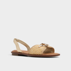 Gold Goassi Gold Women's Iridescent metallics - Flat sandal | Aldo