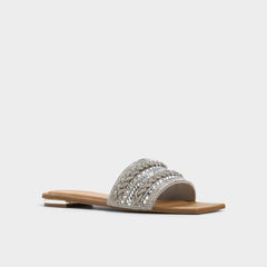 Silver Navalia Silver Women's Flats - Slide sandal | Aldo