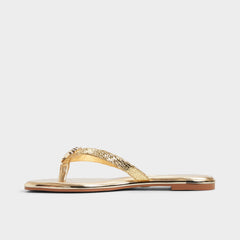 Gold Conchiglia Gold Women's Flats - Flip flop | Aldo