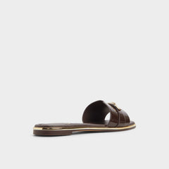 Medium brown Darlina Medium Brown Women's Flats - Slide sandal | Aldo