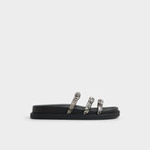 White/Black Zephyra White/Black Women's Footbed sandals - Footbed sandal | Aldo