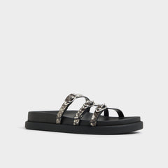 White/Black Zephyra White/Black Women's Footbed sandals - Footbed sandal | Aldo