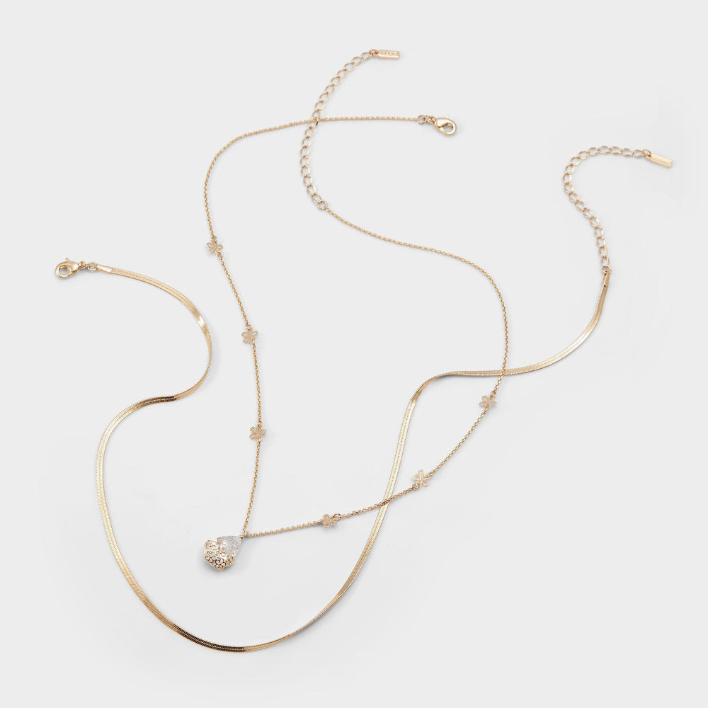 Gold/clear multi Teardrop Gold/Clear Multi Women's Necklaces - Necklace | Aldo
