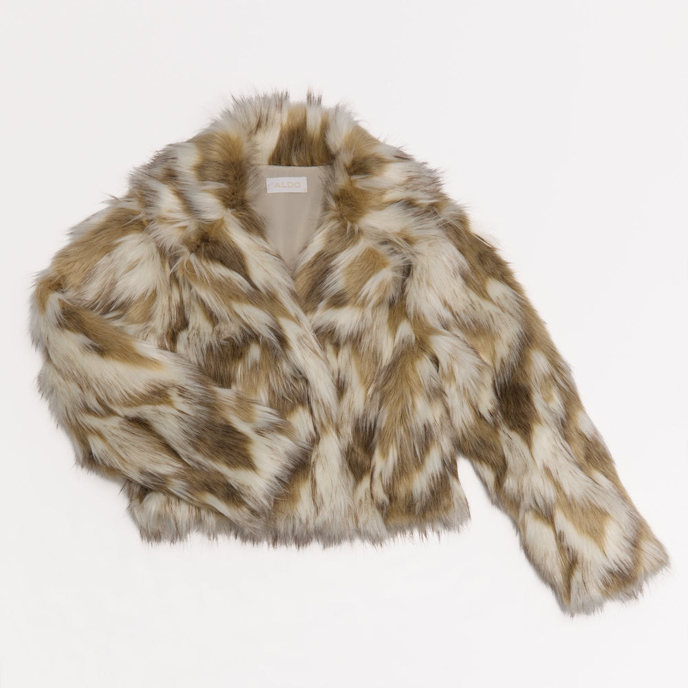 Ice Alpenglow in Ice - Faux fur jacket | Aldo
