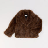 Brown Hazella in Brown - Faux fur jacket | Aldo