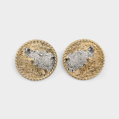 Gold/clear multi Lionesse in Gold Clear Multi - Button earrings | Aldo
