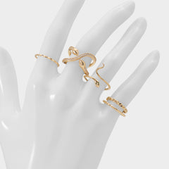 Gold/Clear Multi Blancan Gold/Clear Multi Women's Rings - Multi finger rings | Aldo