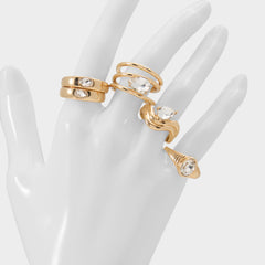 Gold/Clear Multi Abyweth in Gold Clear Multi - Multi finger rings | Aldo