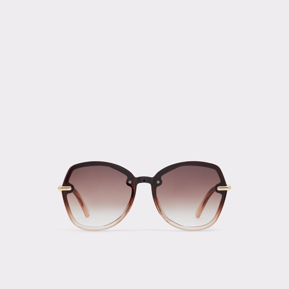 Brown Cortegaca Brown Women's Round - Square sunglasses | Aldo