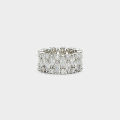 Silver/Clear Multi Nikka Silver/Clear Multi Women's Cubic Zirconia - Ring | Aldo