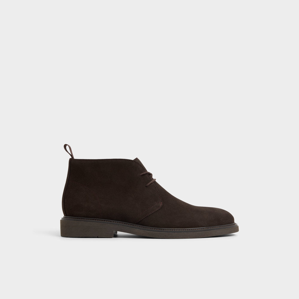 Dark Brown Jefrey Dark Brown Leather Suede Men's Chukka boots - Chukka boot | Aldo