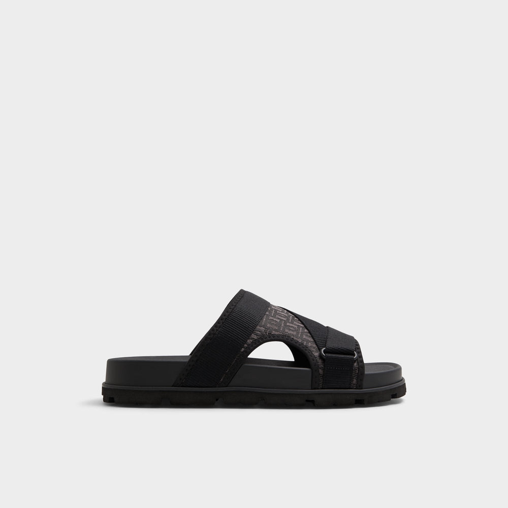Open black Deniels Open Black Men's Slides - Slide sandal | Aldo