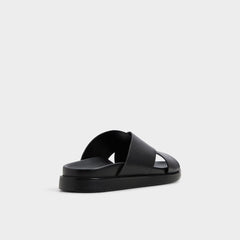 Black Darley Black Men's Sandals & Slides - Strappy flat sandal | Aldo