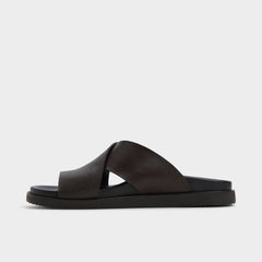 Dark brown Darley Dark Brown Men's Sandals & Slides - Strappy flat sandal | Aldo