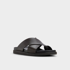Dark brown Darley Dark Brown Men's Sandals & Slides - Strappy flat sandal | Aldo