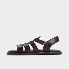 Dark Brown Warley Dark Brown Men's Sandals & Slides - Strappy flat sandal | Aldo