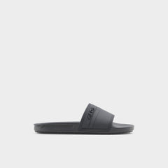 Black Dinmore Black Synthetic Rubber Men's Slides - Slide sandal | Aldo