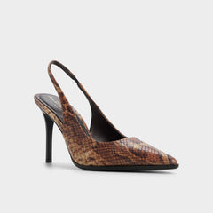 Brown multi Re in Samantha Brown Multi - Sling back high heel, Stiletto heel | Aldo