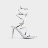 Silver Ocia in Silver - Stiletto strappy sandal | Aldo