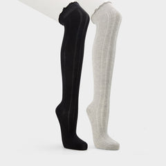 Black/white Frillie in Black White - Knee high socks | Aldo
