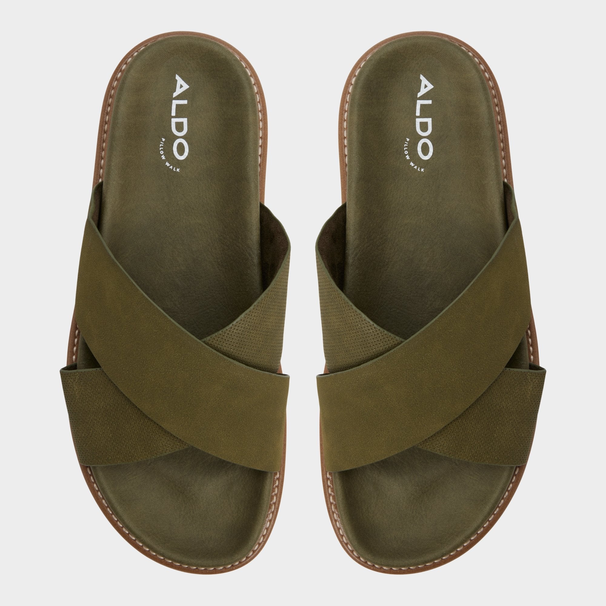 Olive Marrin in Olive - Slide sandal | Aldo