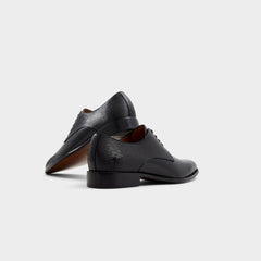Black Halbart Black Leather Embossed Men's Oxfords & Lace-ups - Oxford shoe | Aldo