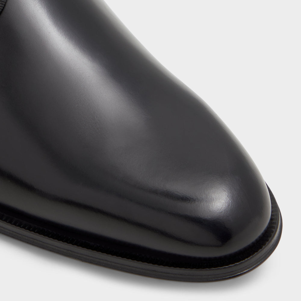Black Halbart Black Leather Embossed Men's Oxfords & Lace-ups - Oxford shoe | Aldo