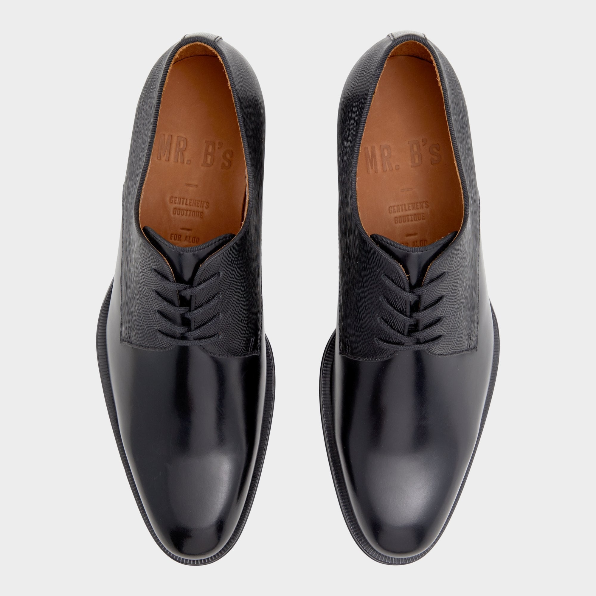Black Halbart Black Leather Embossed Men's Oxfords & Lace-ups - Oxford shoe | Aldo