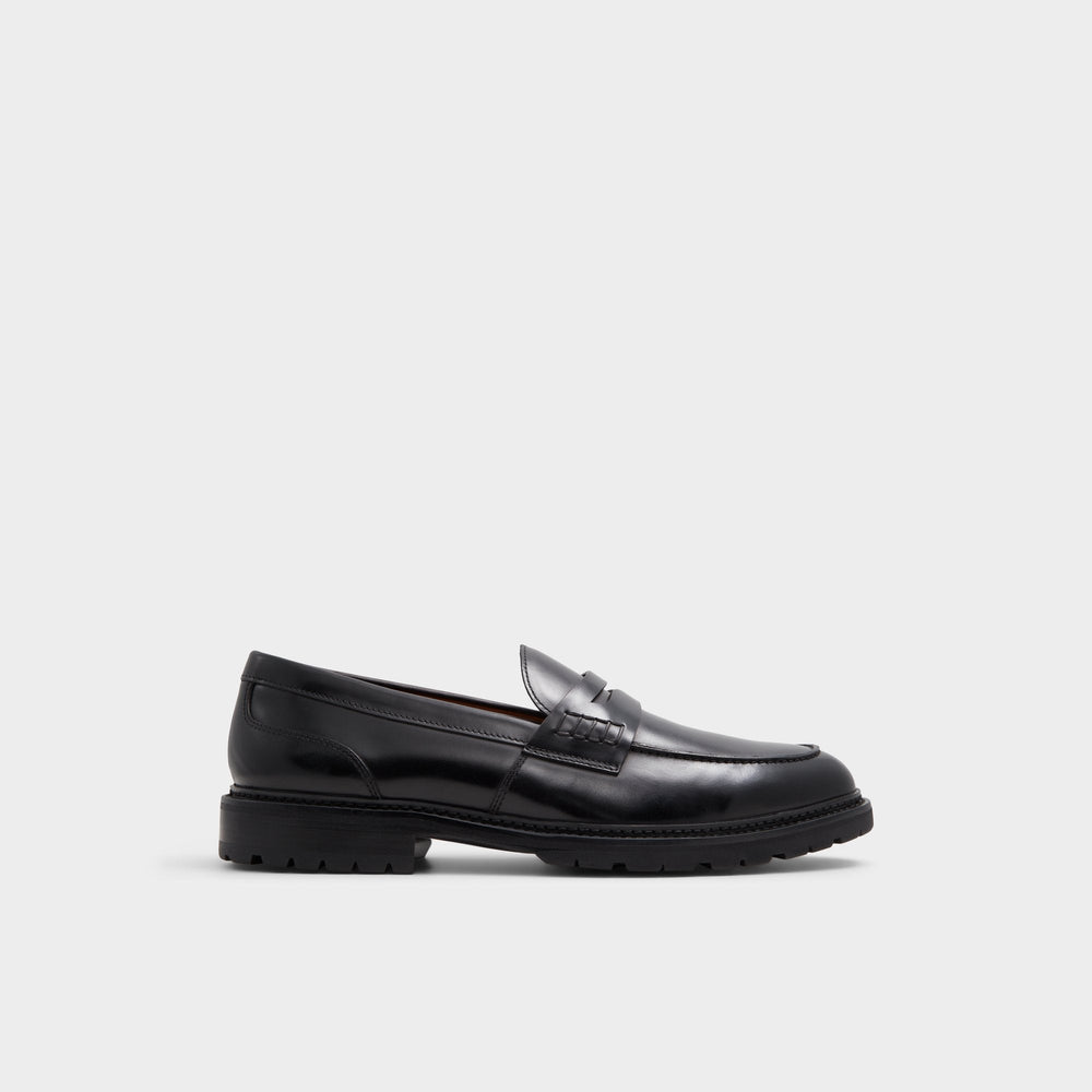 Black Aleris Black Men's Dress Shoes - Loafer, Lug sole | Aldo