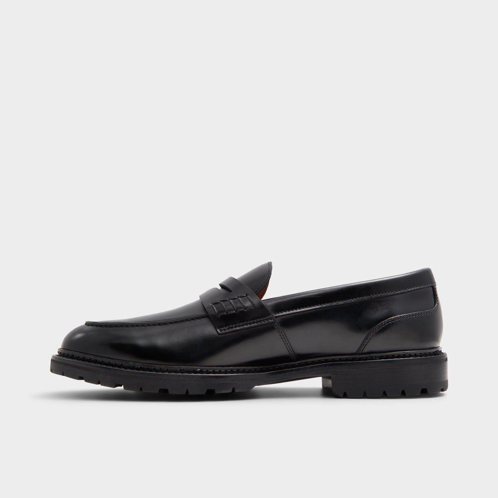 Black Aleris Black Men's Dress Shoes - Loafer, Lug sole | Aldo