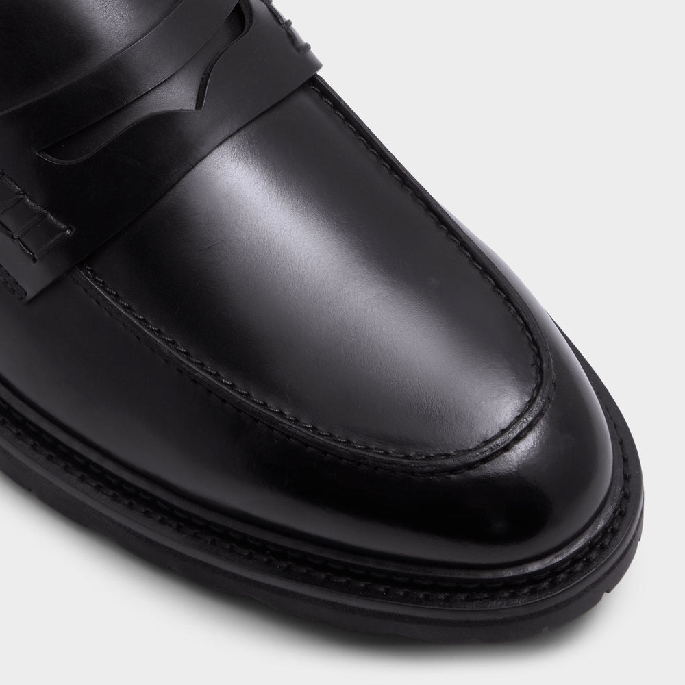 Black Aleris Black Men's Dress Shoes - Loafer, Lug sole | Aldo