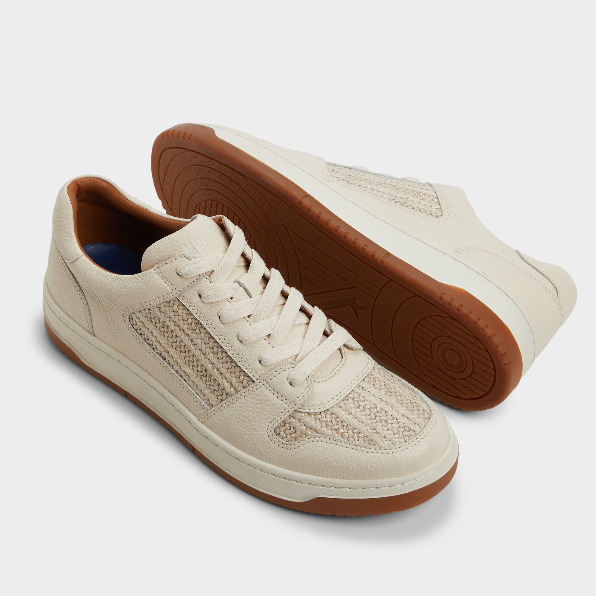 White Ludlow White Leather Mixed Material Men's Low top - Low top sneaker | Aldo