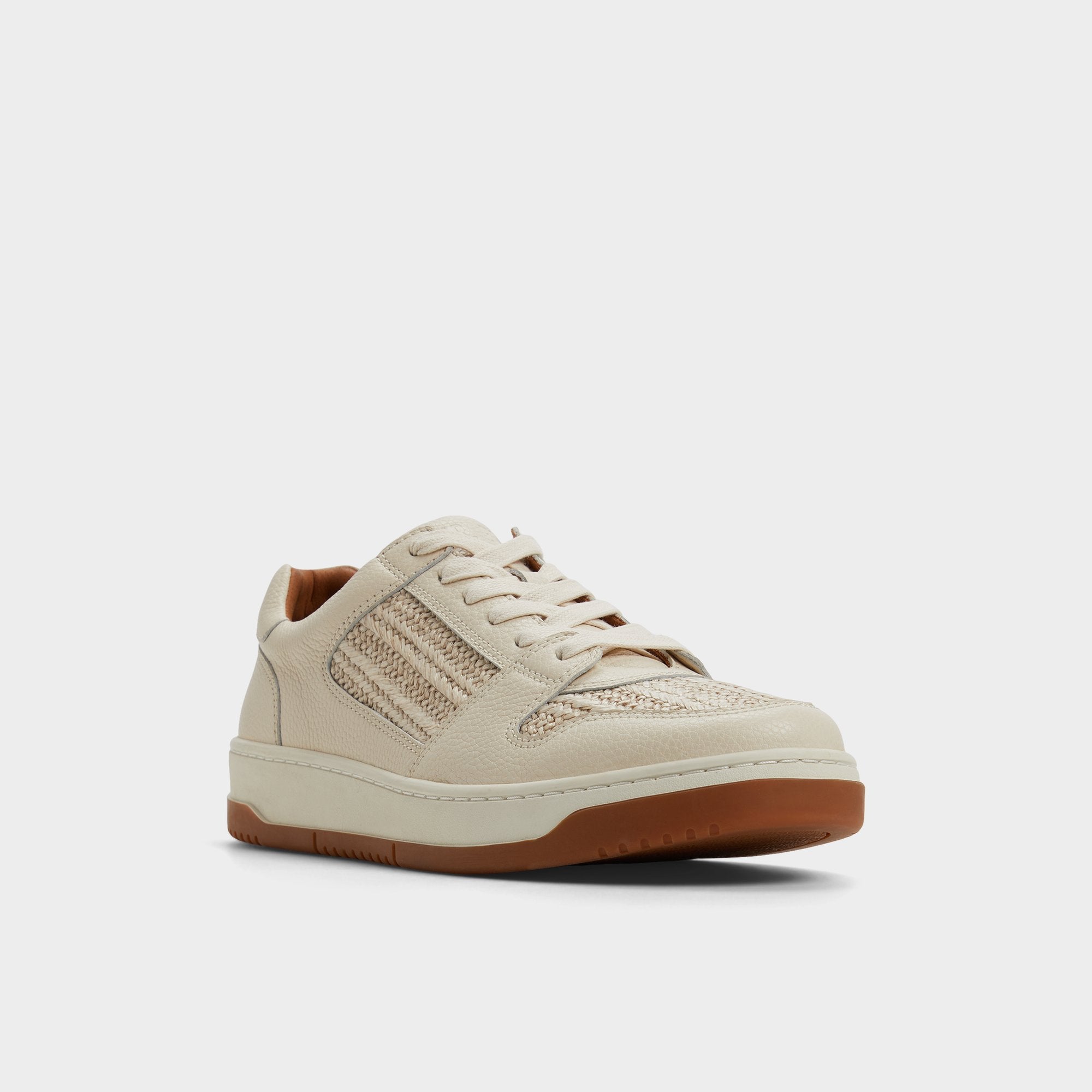 White Ludlow White Leather Mixed Material Men's Low top - Low top sneaker | Aldo