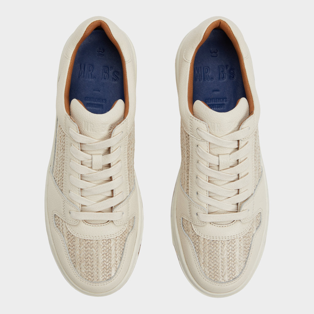 White Ludlow White Leather Mixed Material Men's Low top - Low top sneaker | Aldo