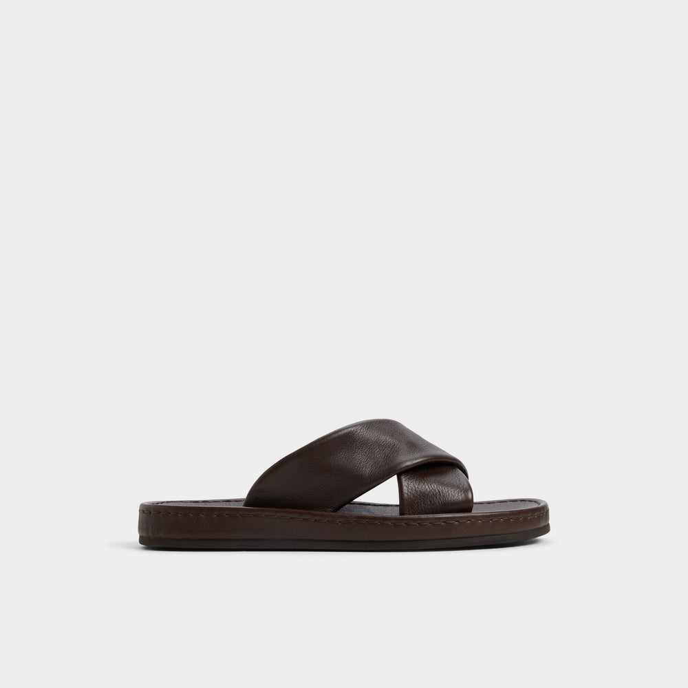 Dark Brown Steele Dark Brown Men's Sandals & Slides - Slide sandal | Aldo