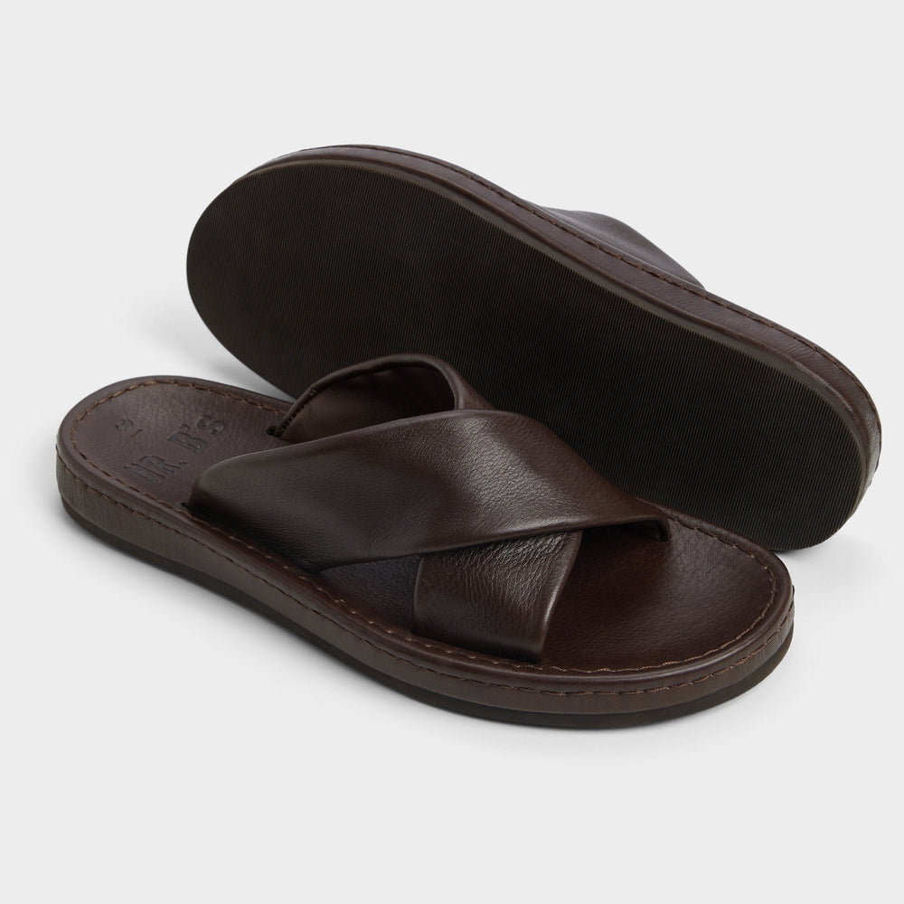Dark Brown Steele Dark Brown Men's Sandals & Slides - Slide sandal | Aldo