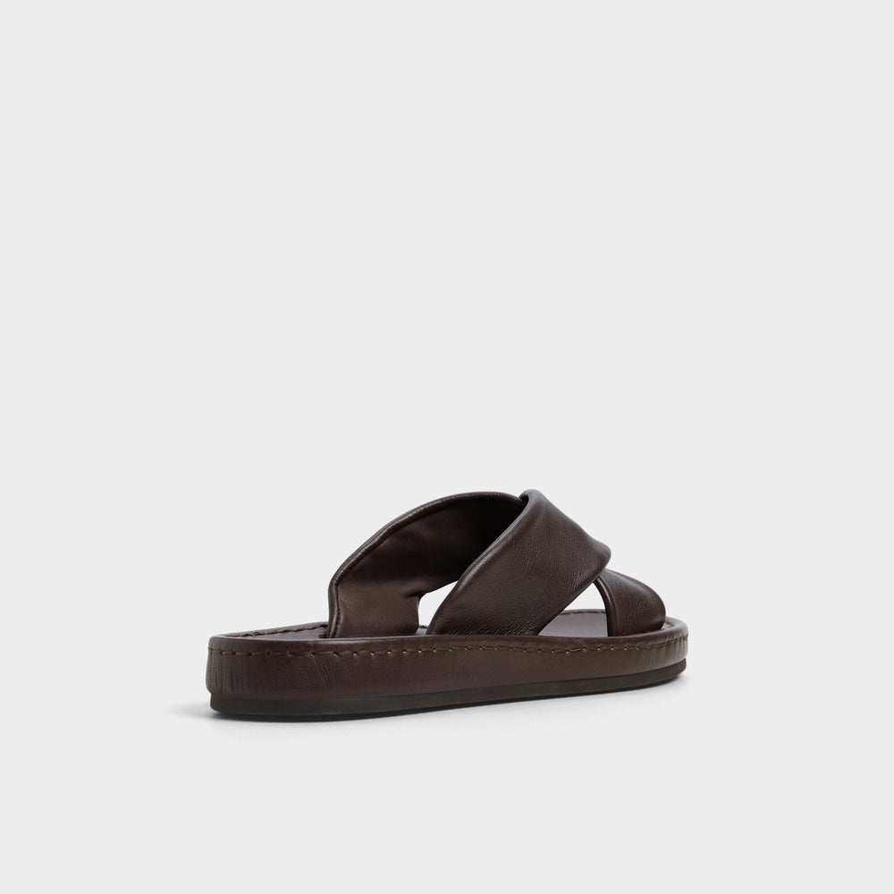 Dark Brown Steele Dark Brown Men's Sandals & Slides - Slide sandal | Aldo