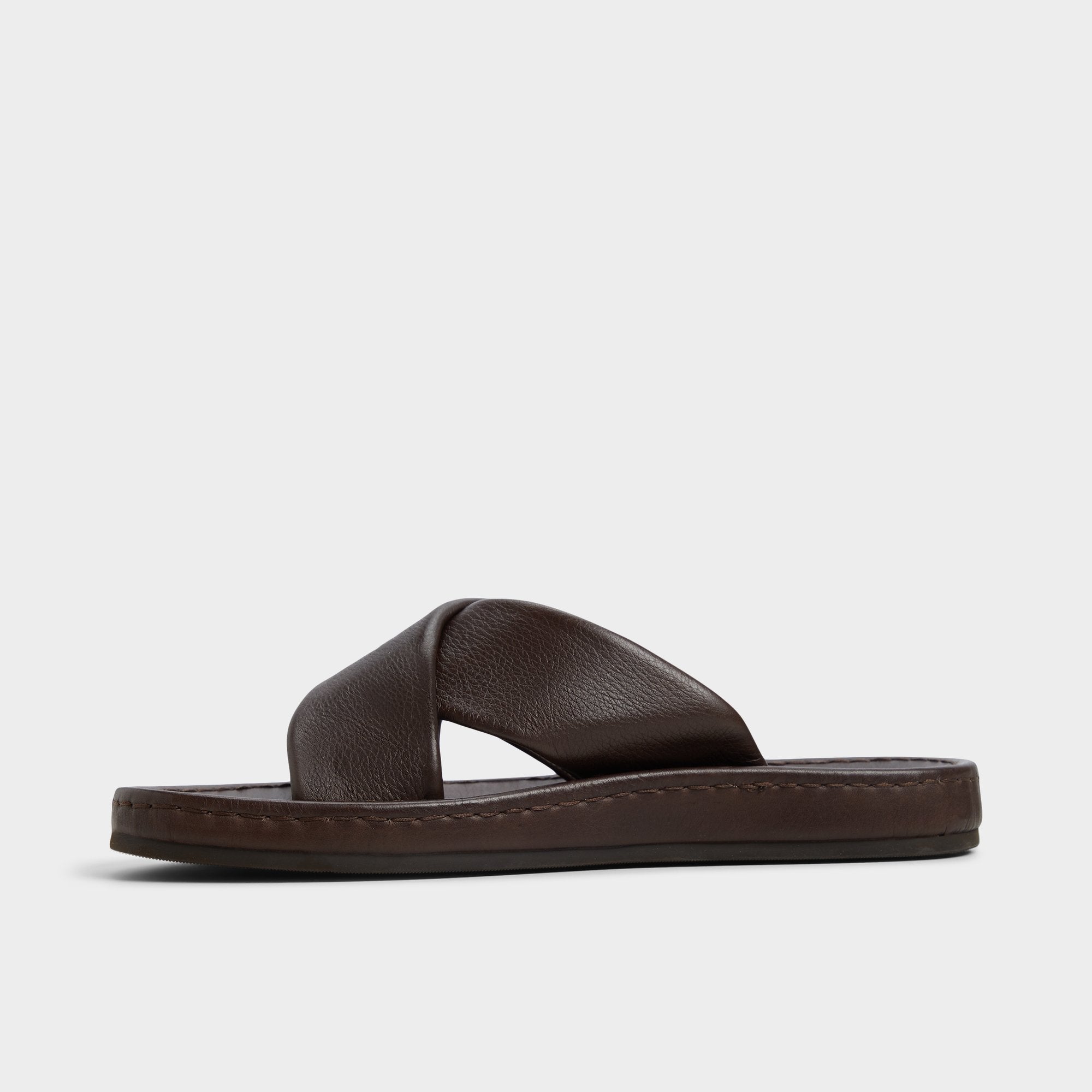 Dark Brown Steele Dark Brown Men's Sandals & Slides - Slide sandal | Aldo