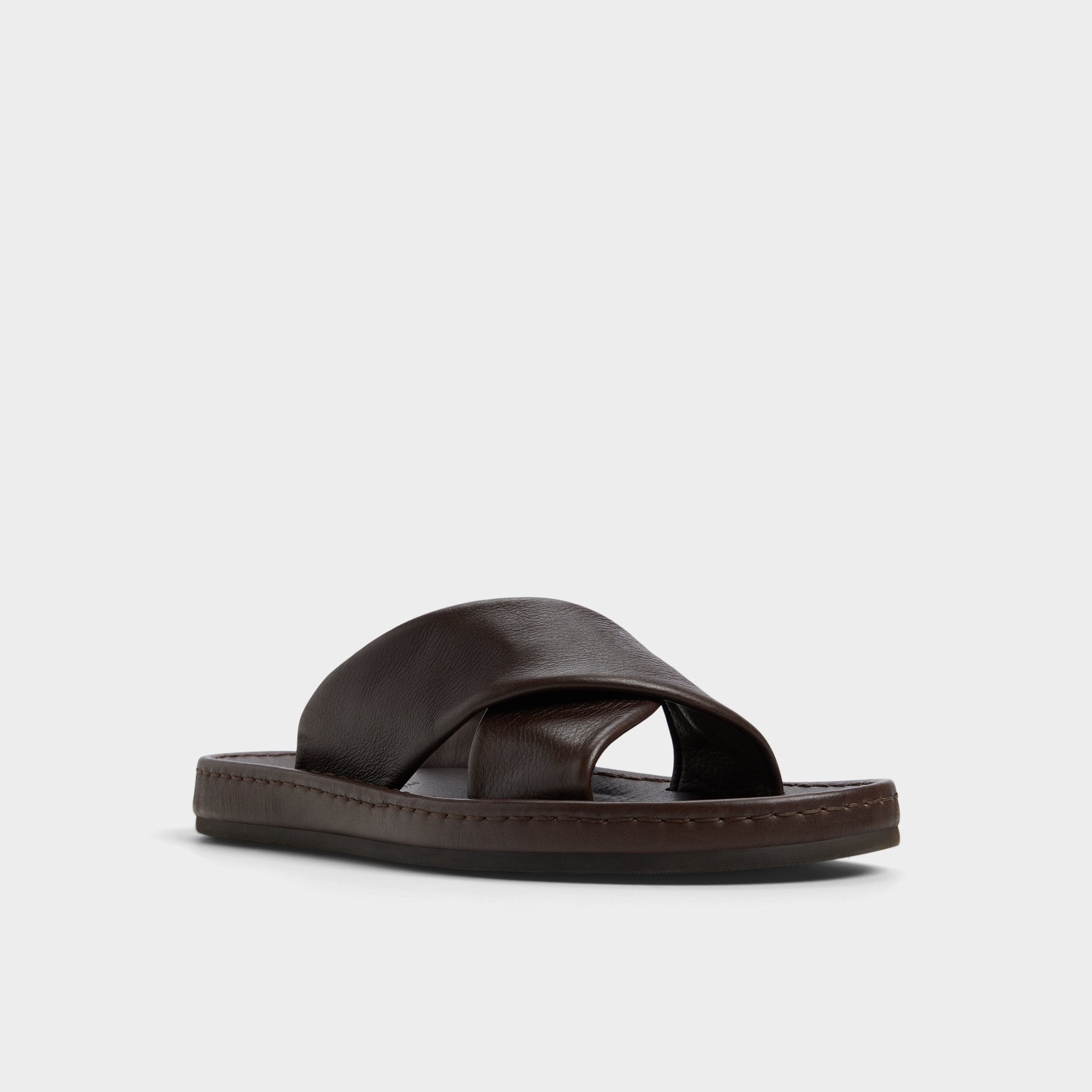 Dark Brown Steele Dark Brown Men's Sandals & Slides - Slide sandal | Aldo
